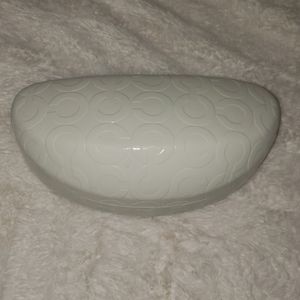 White coach sunglasses case